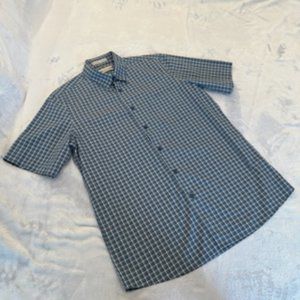 Nordstrom Men's Button Down Shirt Large Blue and White